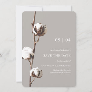 Watercolor Cotton Floral Minimalist Unique Save Th The Date
