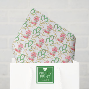 Watercolor Country Christmas Cowboy Boots Tissue Paper