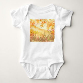 Watercolor Country Forest Landscape Art Baby Bodysuit