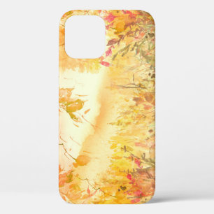 Watercolor Country Forest Landscape Art iPhone 12 Case