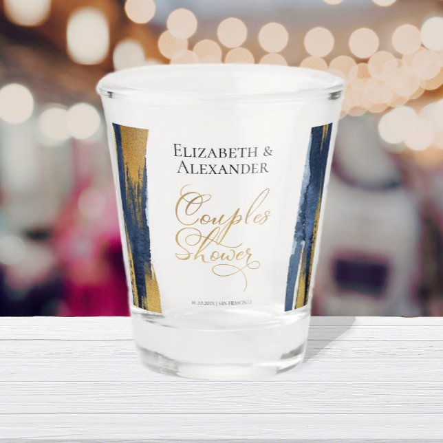 Watercolor Couples Shower Shot Glasses | Abstract (Creator Uploaded)