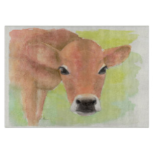 Watercolor Cow  Cutting Board