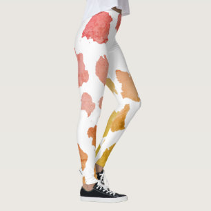 Watercolor Cow Skin Pattern Leggings