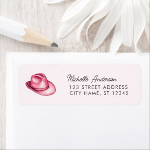 Watercolor Cowgirl Western Return Address     Return Address Label