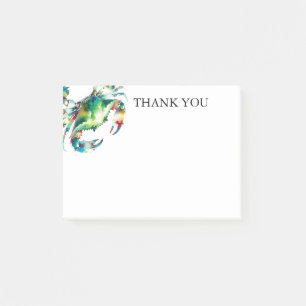 Watercolor Crab Custom Post-it Notes
