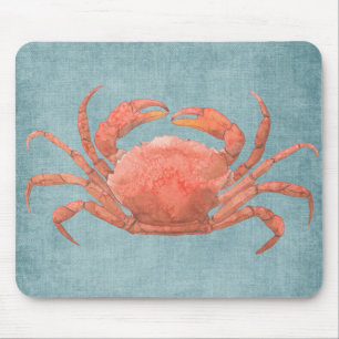 Watercolor Crab Mouse Pad