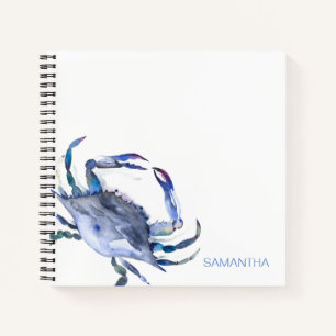 Watercolor Crab Personalised Journalling Notebook