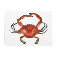 Watercolor Crab - Red