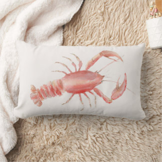 Watercolor Crawfish Lumbar Cushion