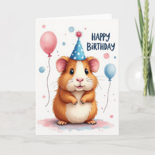 Watercolor Critter Birthday Card