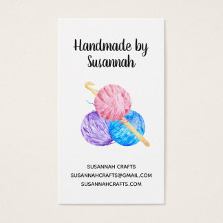Watercolor Crochet and Yarn Handmade Craft