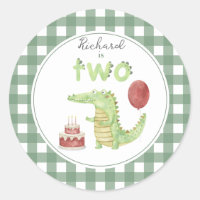 Watercolor Crocodile 2nd birthday