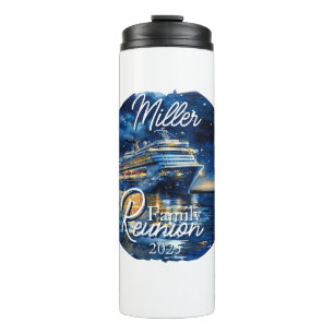 Watercolor Cruise Ship Family Reunion Thermal Tumbler