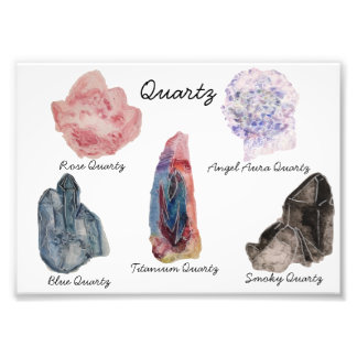 Watercolor Crystal Quartz Print