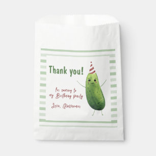 Watercolor Cucumber Big Dill Birthday Thank you Favour Bag