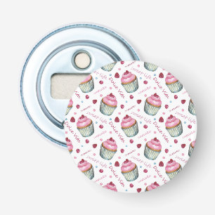Watercolor cupcakes bottle opener