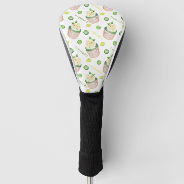 Watercolor cupcakes golf head cover (Front)