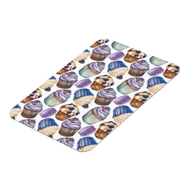 Watercolor cupcakes magnet (Left Side)