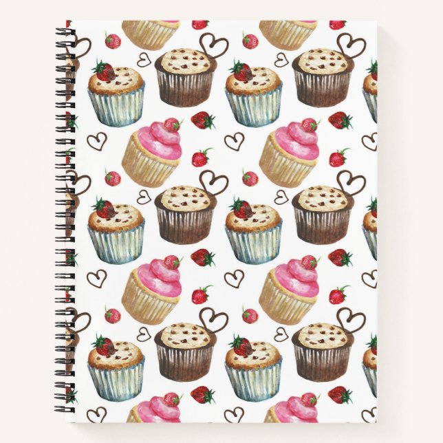 Watercolor cupcakes notebook (Front)
