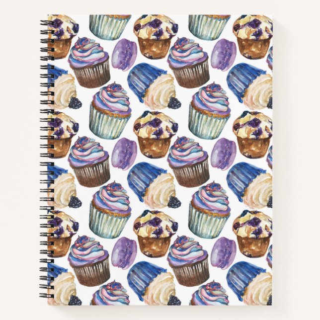 Watercolor cupcakes notebook (Front)