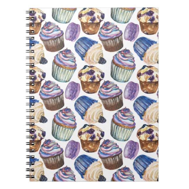 Watercolor cupcakes notebook (Front)
