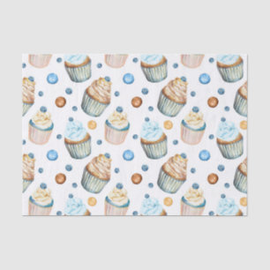Watercolor cupcakes tissue paper