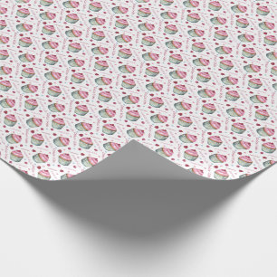 Watercolor cupcakes wrapping paper