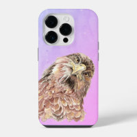 Watercolor Curious Judgemental Hawk Funny Bird Art