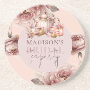 Watercolor Custom Bridal High Tea Shower Coaster