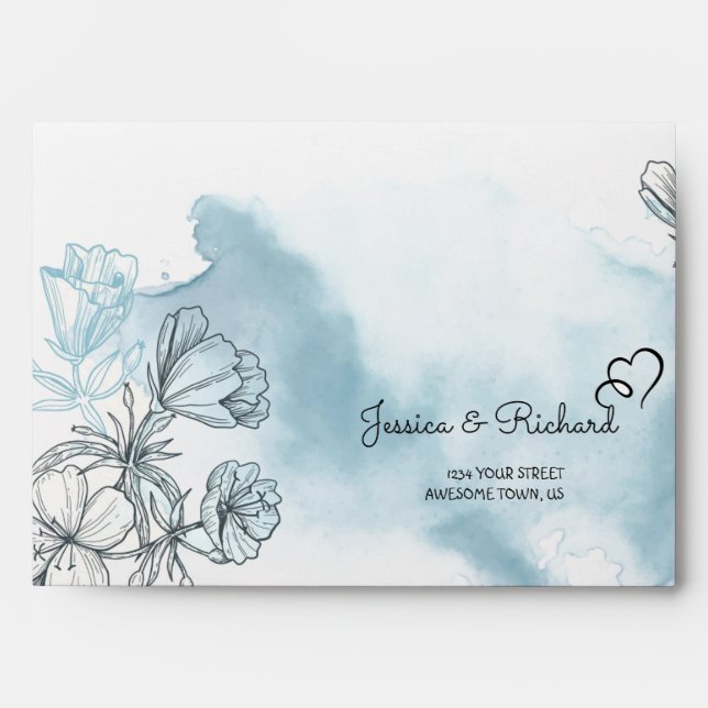 Watercolor Custom Envelope (Front)