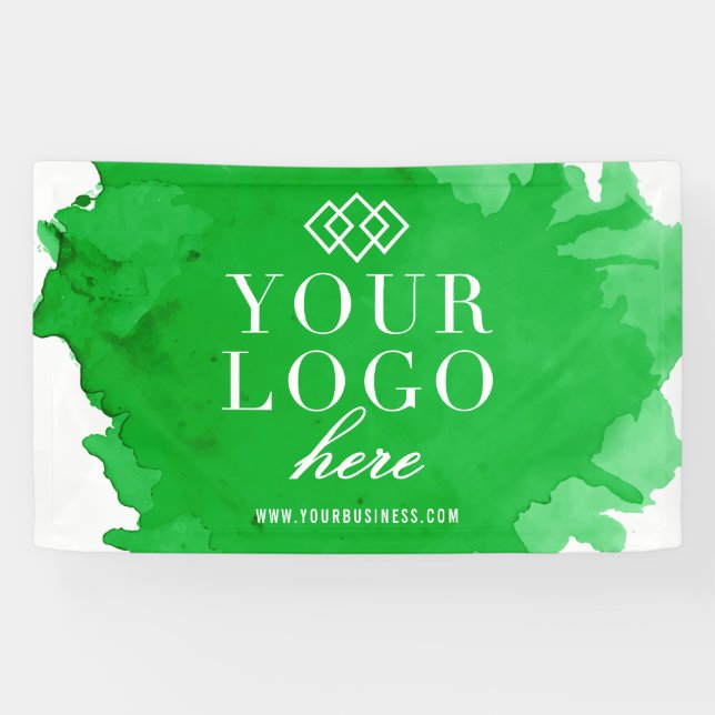 Watercolor Custom Logo Craft and Trade Show Banner (Horizontal)