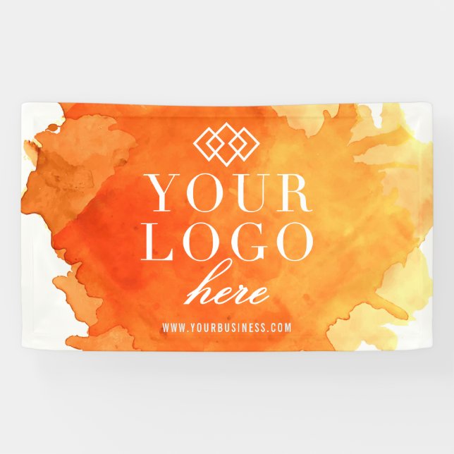 Watercolor Custom Logo Craft and Trade Show Banner (Horizontal)
