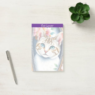 Watercolor Cute Beautiful Trendy Cat Collection Post-it Notes