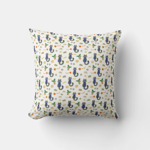 Watercolor Cute Cats Pattern Cushion