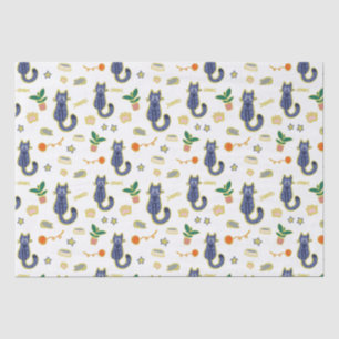 Watercolor Cute Cats Pattern Tissue Paper