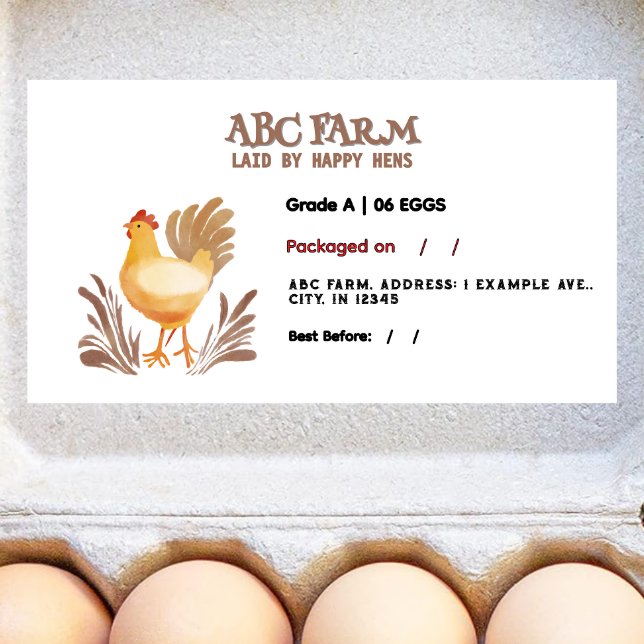 Watercolor Cute Egg Carton Label (Creator Uploaded)
