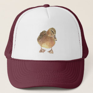 Watercolor Cute Farm Duck Bird Animal Art Trucker Hat