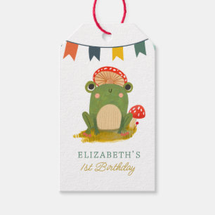 Watercolor Cute Frog Birthday Gift Tags