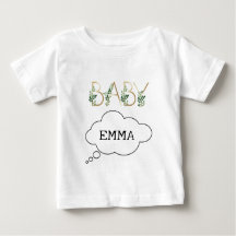 Watercolor Cute Fun Baby Slogan Name Personalised 