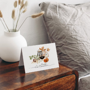 Watercolor cute Halloween  Card