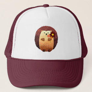 Watercolor Cute Hedgehog Animal Trucker Hat