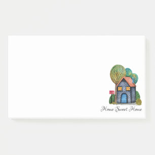Watercolor Cute Home Sweet Home Art Post-it Notes