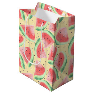 Watercolor Cute Kawaii Watermelon Medium Gift Bag