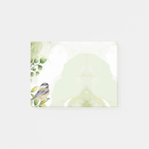 Watercolor Cute Little Chickadee Bird Wildlife Art Post-it Notes