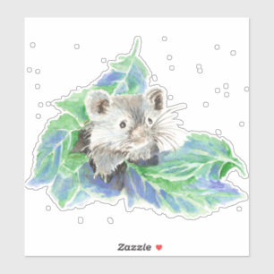 Watercolor Cute Little Hamster Pet Animal