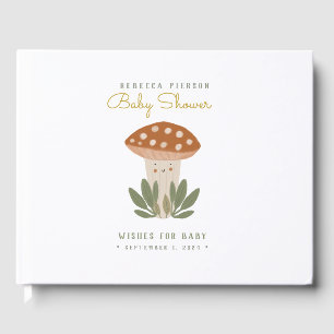 Watercolor Cute Mushroom Guest Book