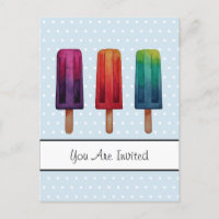 Watercolor Cute Popsicle Ice Creams