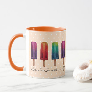 Watercolor Cute Popsicle Ice Creams Mug