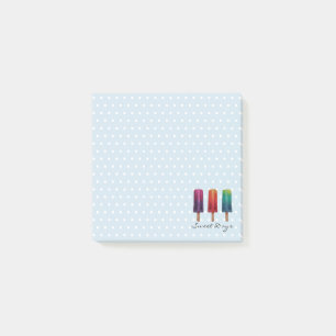 Watercolor Cute Popsicle Ice Creams Post-it Notes