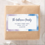 WATERCOLOR cute purple blue modern script<br><div class="desc">Setup as a template it is easy to customise with your own text - make it yours! - - - - - - - - - - - - - - - - - - - - - - Love the design but want to see it altered - different colour...</div>